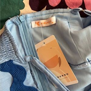 Kirundo Light Blue Dress with Rickrack